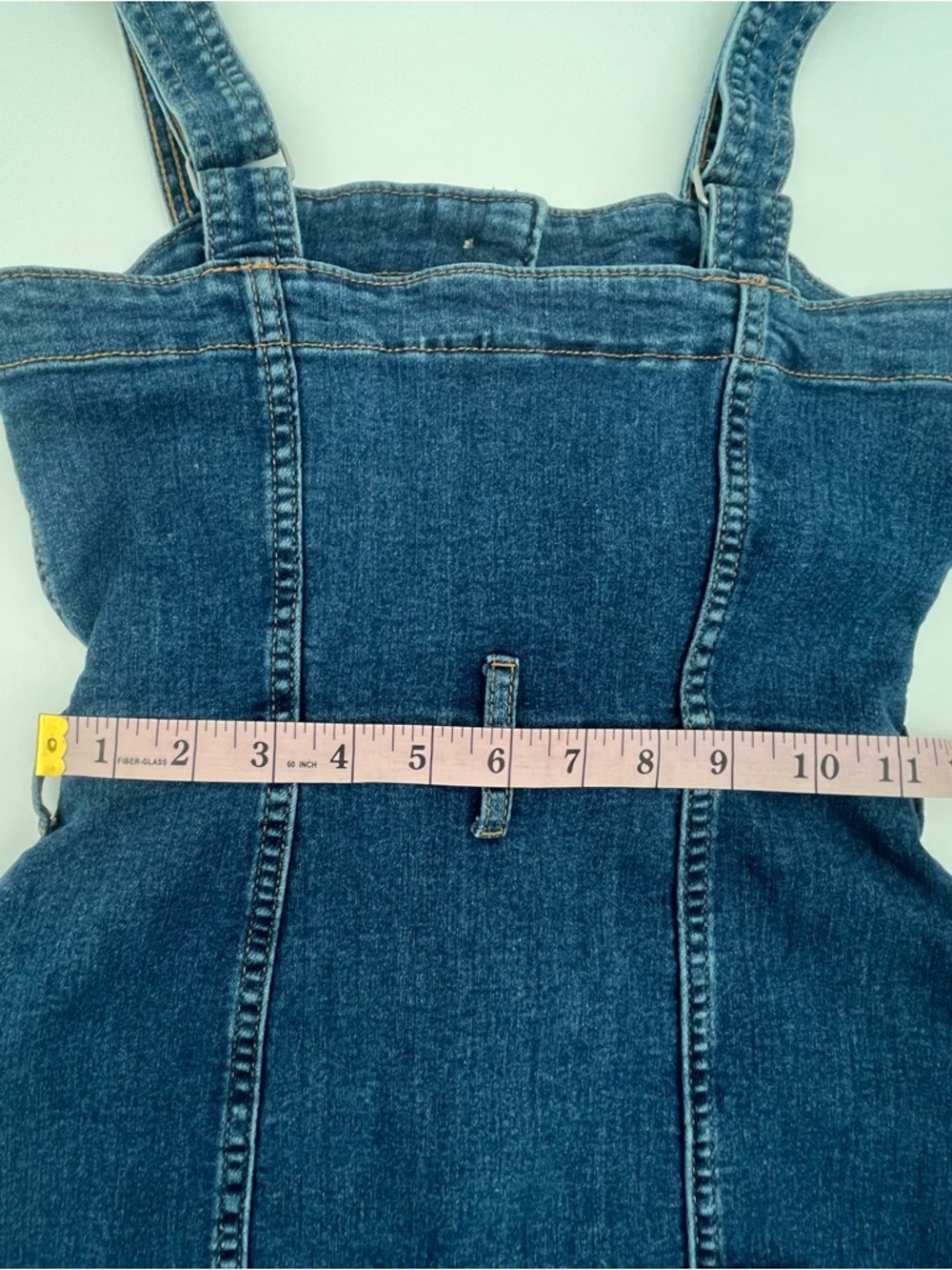 H&M Divided Blue Jean Button-Front Denim Mini Dress, pockets size 0 - Picture 5 of 9
